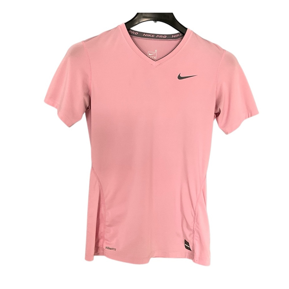 WOMEN’S NIKE DRY FIT SHORT SLEEVE LIGHT PINK SHIRT SIZE SMALL
